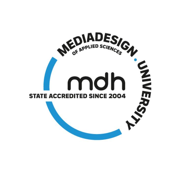 mdh Logo - staatlich anerkannt ENG