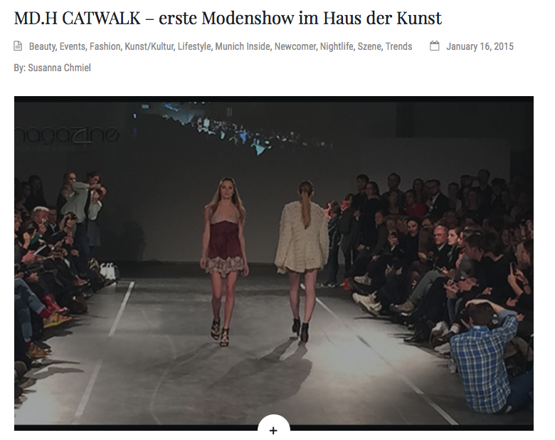 Magazine 4: MD.H Catwalk – erste Modenshow im Haus der Kunst