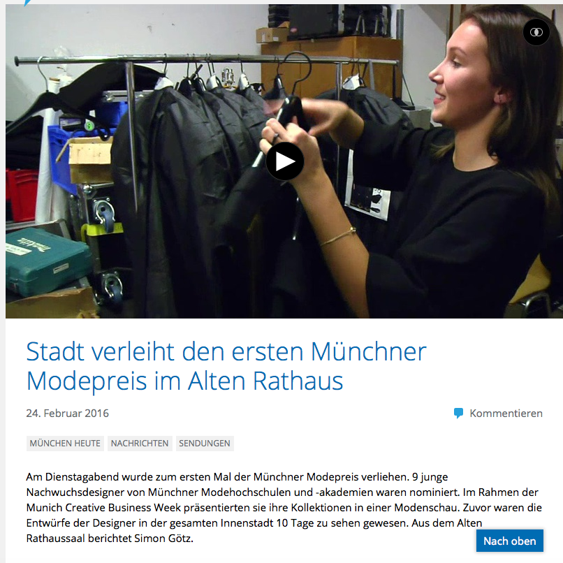 muenchen.tv: Stadt verleiht den ersten Münchner Modepreis im Alten Rathaus