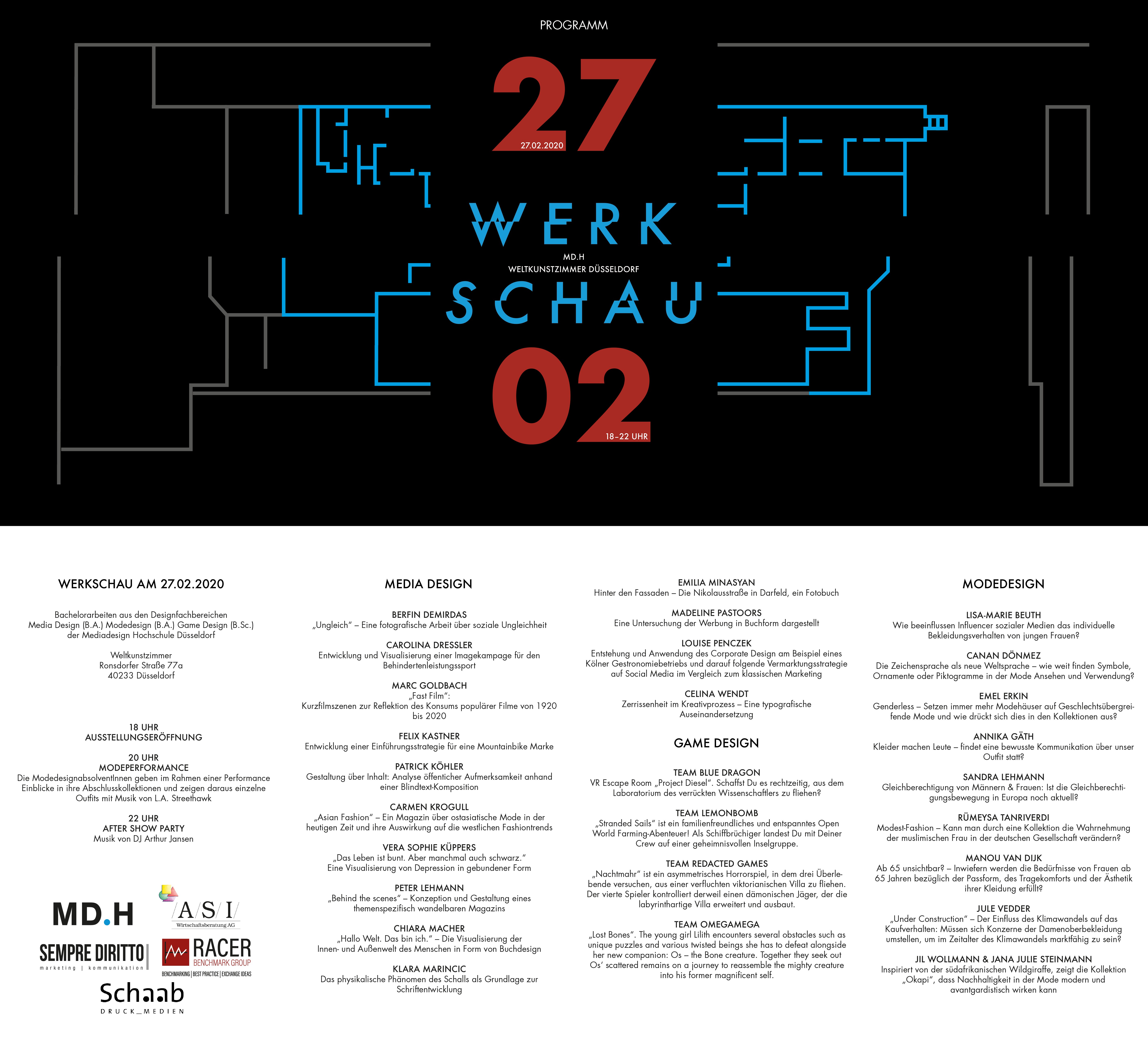 MD.H DÜSSELDORF WERKSCHAU 2020 IM WELTKUNSTZIMMER