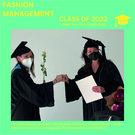 Class of 2022 - die ersten Modemanagement-Absolventinnen aus Düsseldorf