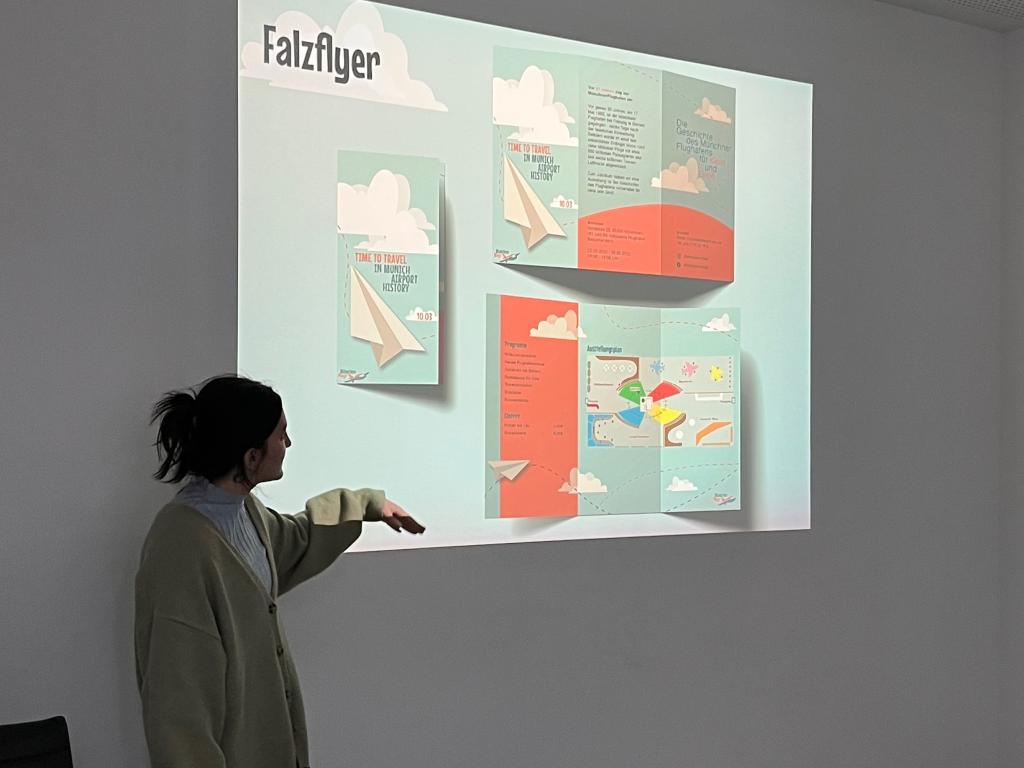 Exhibition design for the airport in Düsseldrof and Munich (Flyer)