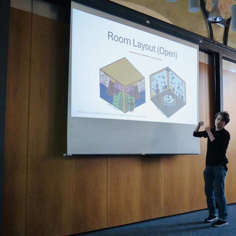 Abschlusspräsentation des Escape Cubes Projekts mit der BSR