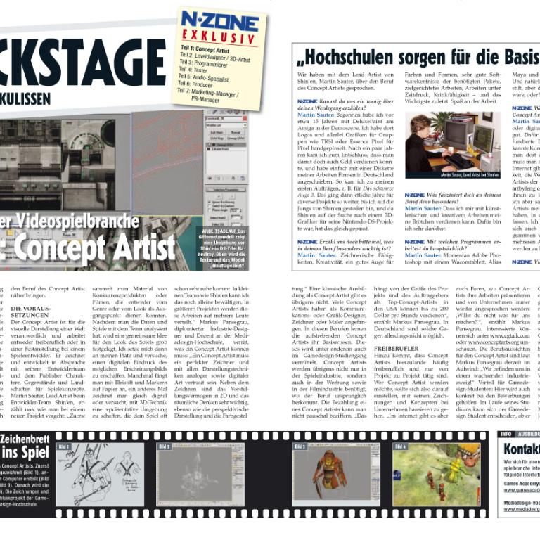 N-Zone Backstage – Jobs in der Videospielebranche: Concept Artist