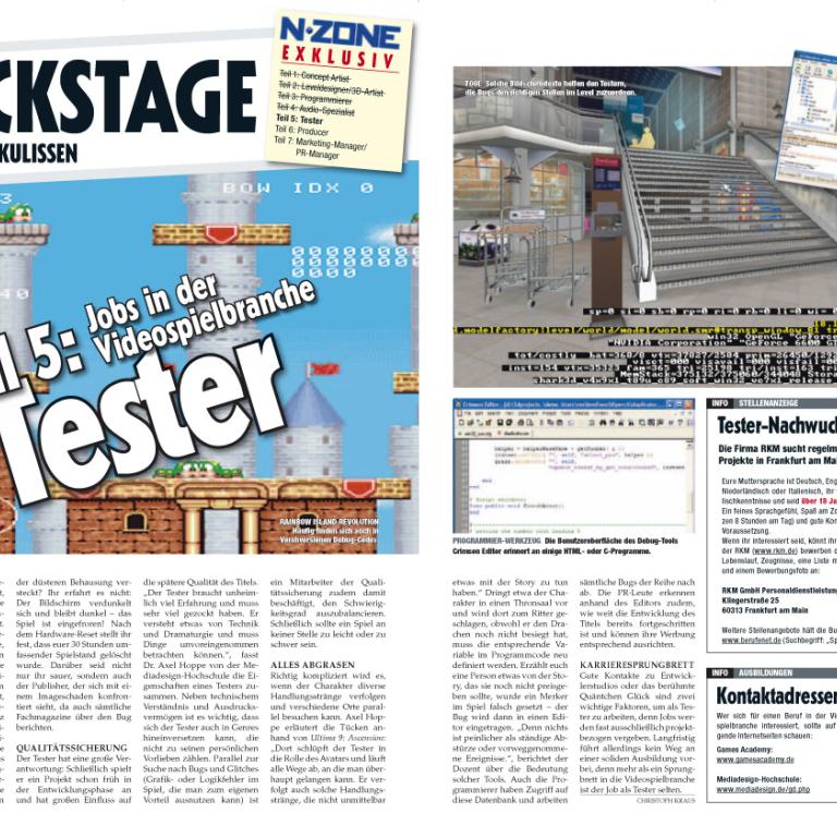 N-Zone Backstage – Jobs in der Videospielebranche: Tester