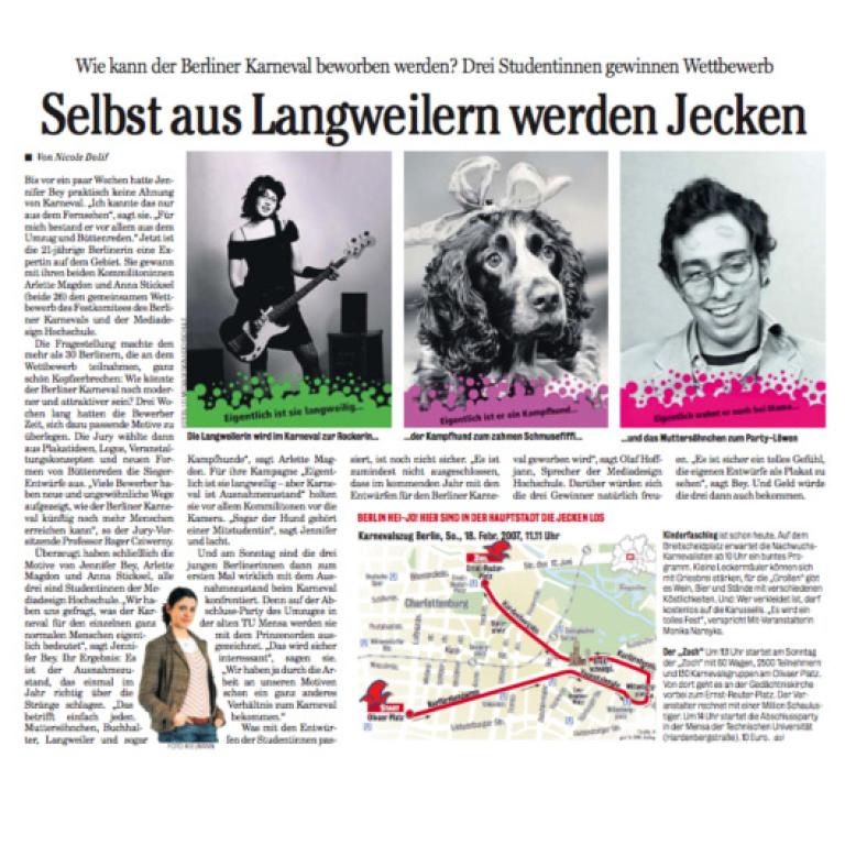 Berliner Morgenpost: Selbst aus Langweilern werden Jecken
