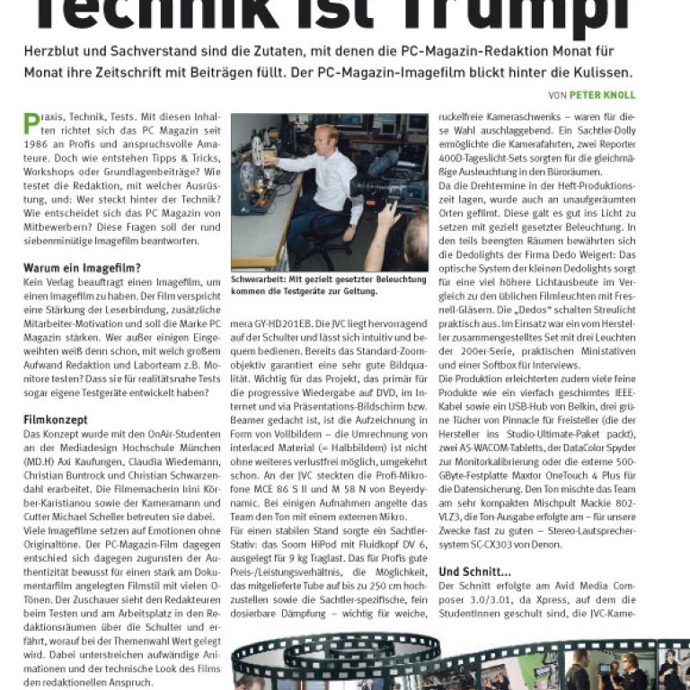 PC Magazin: Technik ist Trumpf