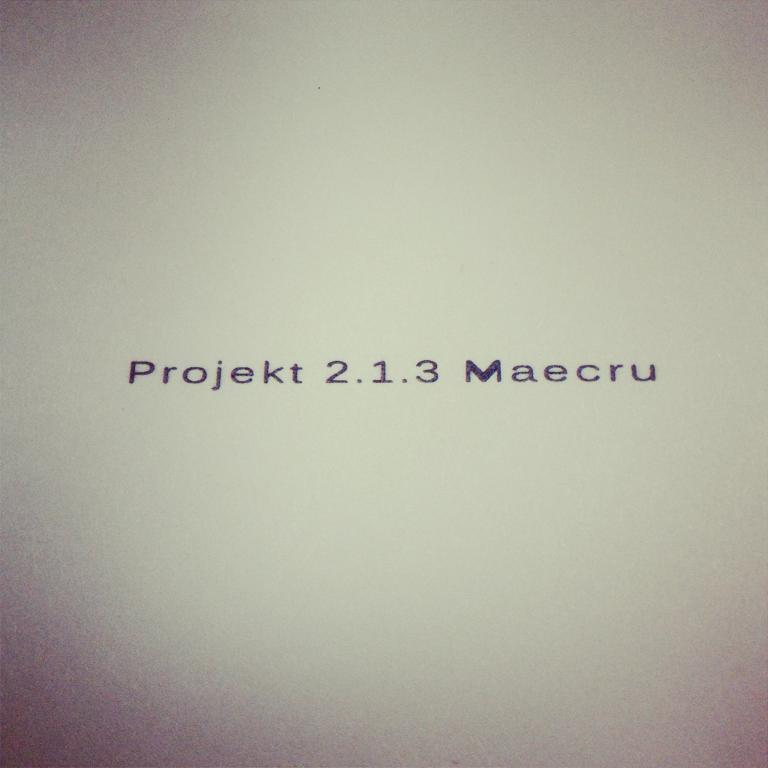 Projekt 2.1.3 Maecru