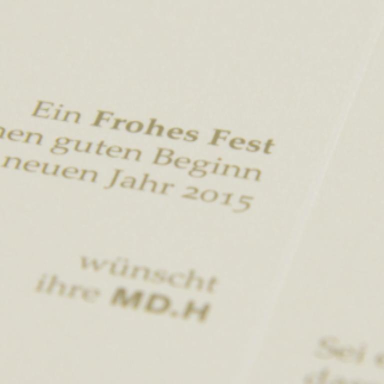  Die MD.H wünscht Ihnen ein Frohes Fest und einen guten Start ins Jahr 2015