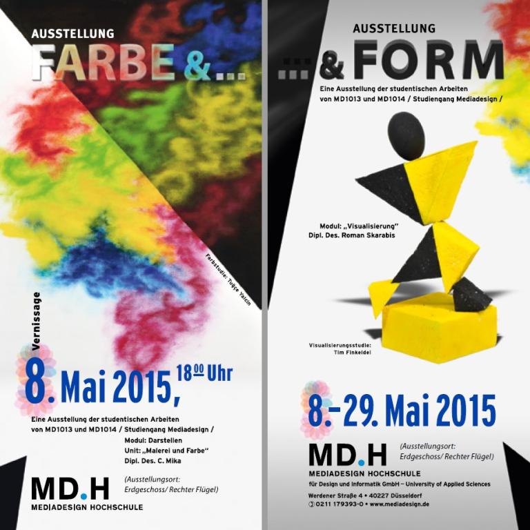 Ausstellung "Farbe & Form" – Arbeiten aus dem Grundstudium angehender Mediadesigner –