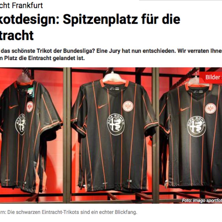 Frankfurter Neue Presse: Trikotdesign: Spitzenplatz für die Eintracht