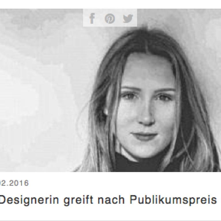 InFranken.de: Nachwuchs-Designerin greift nach Publikumspreis