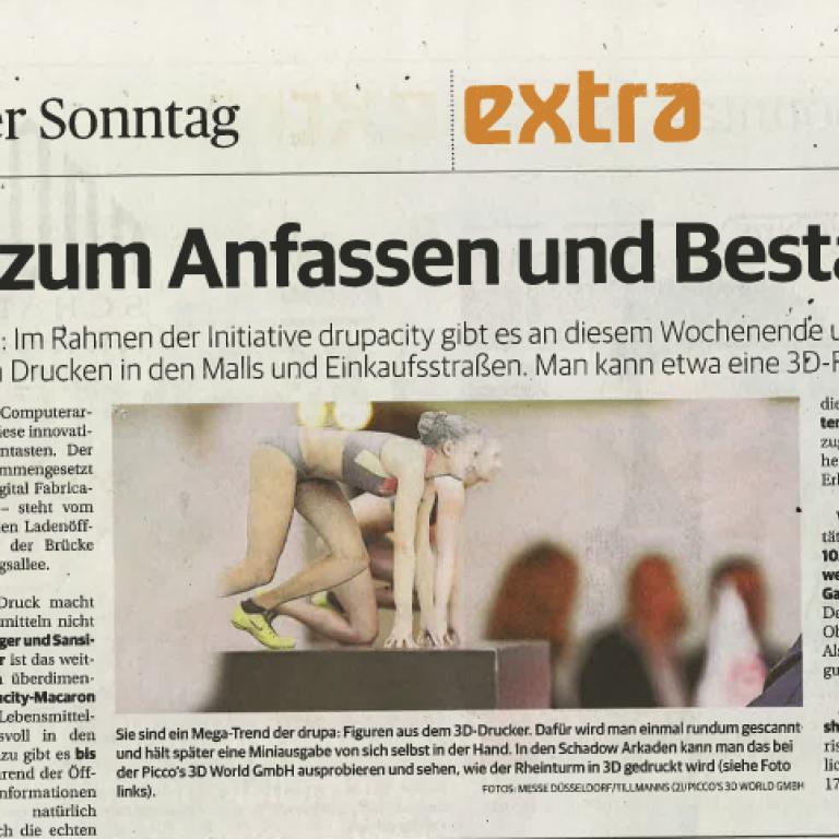 Rheinische Post: 3D-Druck zum Anfassen und Bestaunen