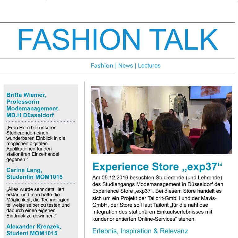 Fashion Talk zum Thema Digital Retail Solutions